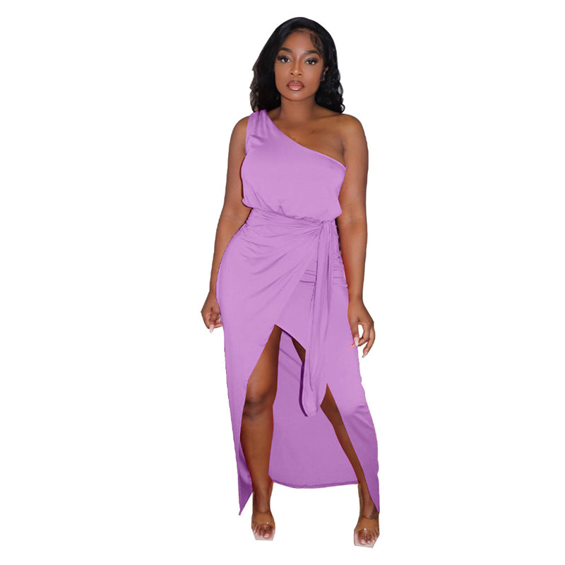 Casual Ruched Maxi Dress